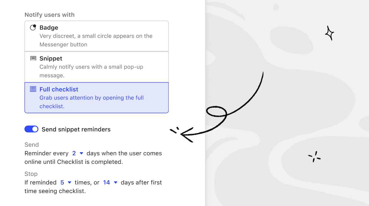 Snippet reminders