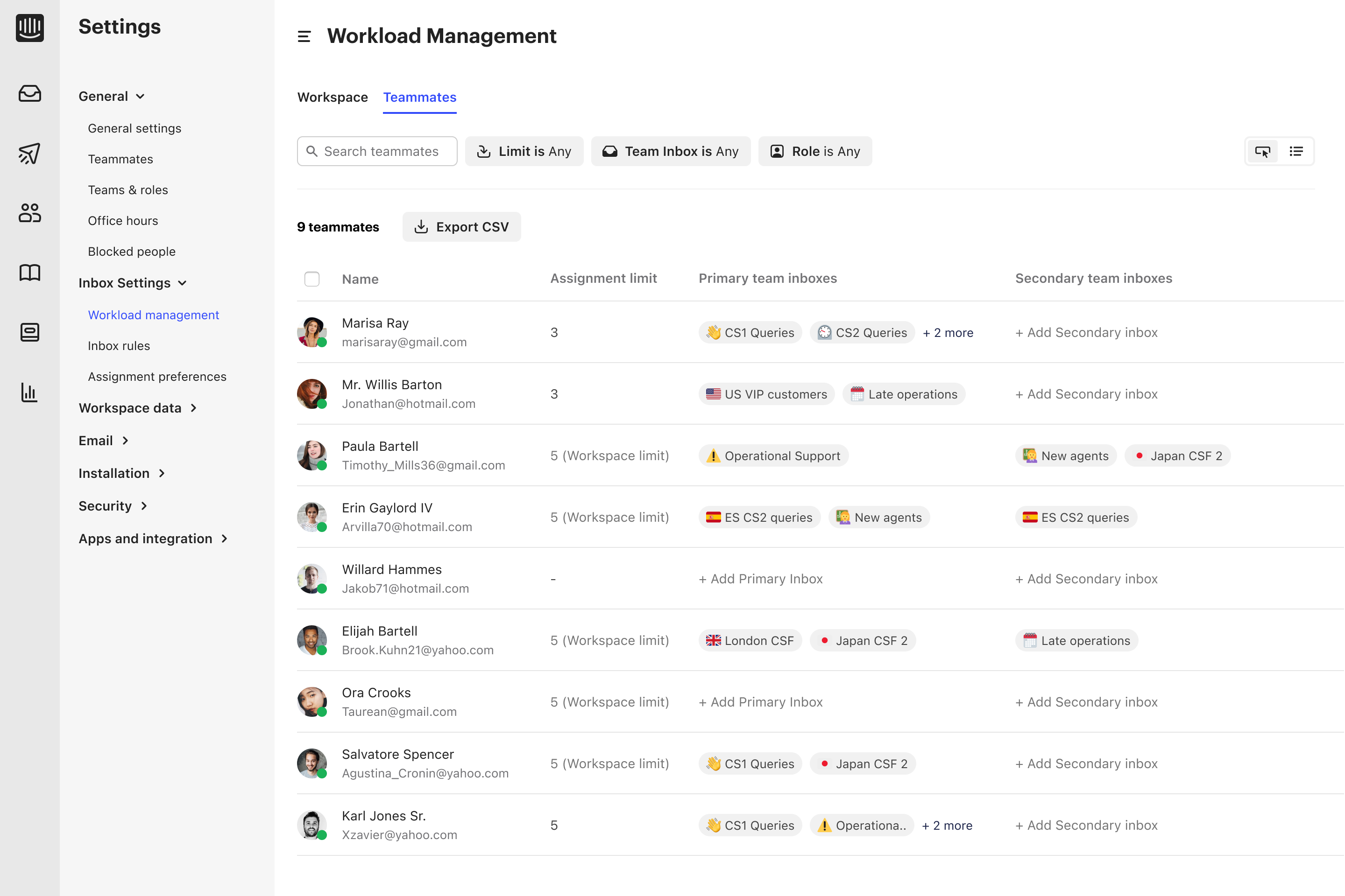 Workload management